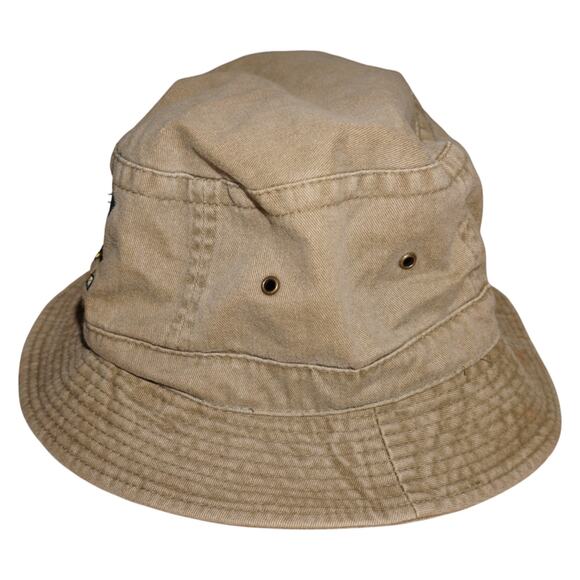 Vintage Mighty Ducks of Anaheim NHL Bucket Hat Cap Khaki Tan Embroidered 90s - Picture 2 of 4